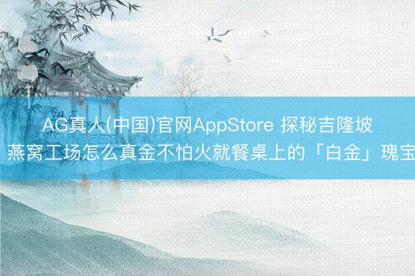 AG真人(中国)官网AppStore 探秘吉隆坡：燕窝工场怎么真金不怕火就餐桌上的「白金」瑰宝？
