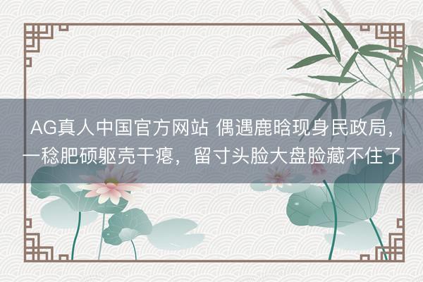 AG真人中国官方网站 偶遇鹿晗现身民政局,一稔肥硕躯壳干瘪,留寸头脸大盘脸藏不住了