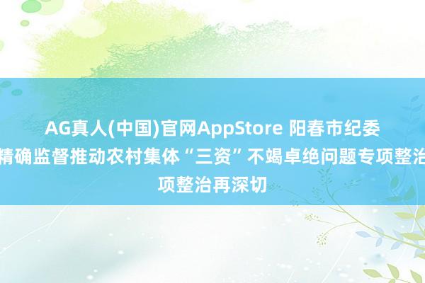 AG真人(中国)官网AppStore 阳春市纪委监委:精确监督推动农村集体“三资”不竭卓绝问题专项整治再深切