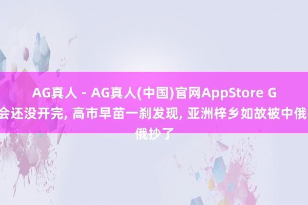 AG真人 - AG真人(中国)官网AppStore G7峰会还没开完， 高市早苗一刹发现， 亚洲梓乡如故被中俄抄了